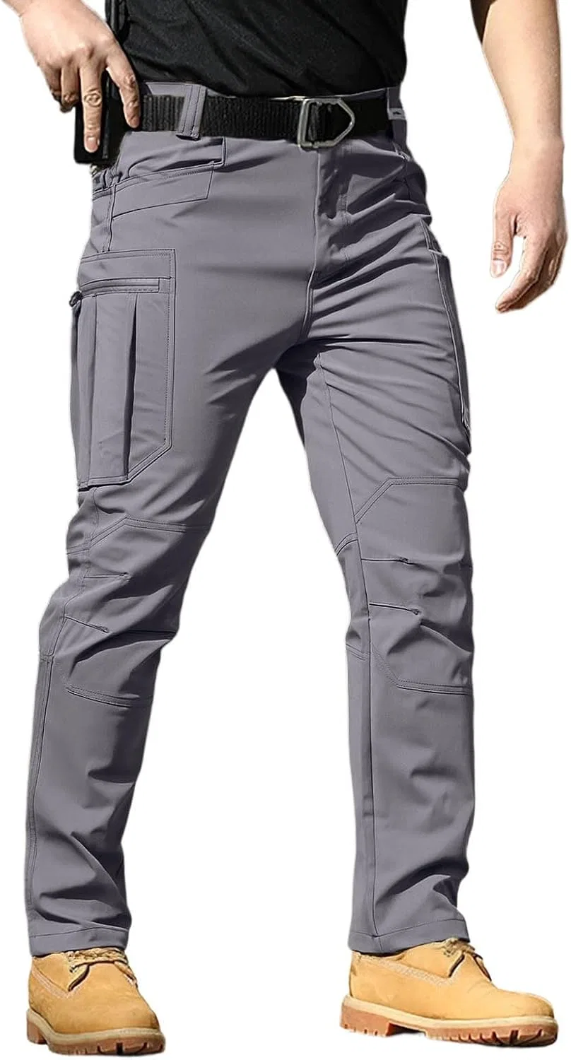 Мужские карго-брюки с прямым кроем, модель Tactical Outdoor Travel, #H05-Grey