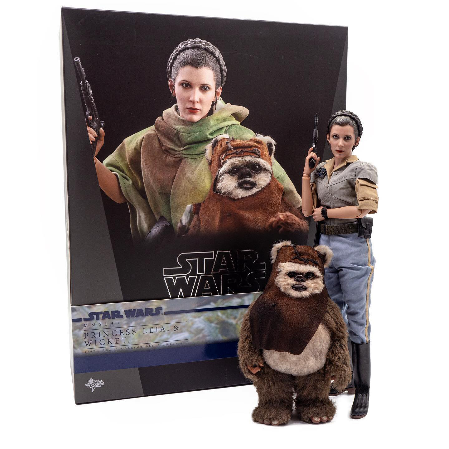 

Набор коллекционных фигурок Hot Toys Star Wars: Return of the Jedi, Princess Leia and Wicket MMS551, 27 см/15,5 см