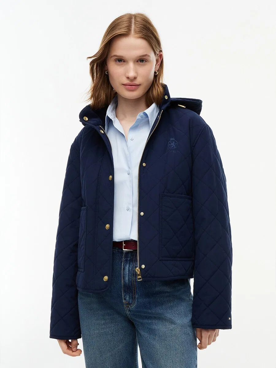 Куртка TOMMY HILFIGER межсезонья синего цвета — фото 2