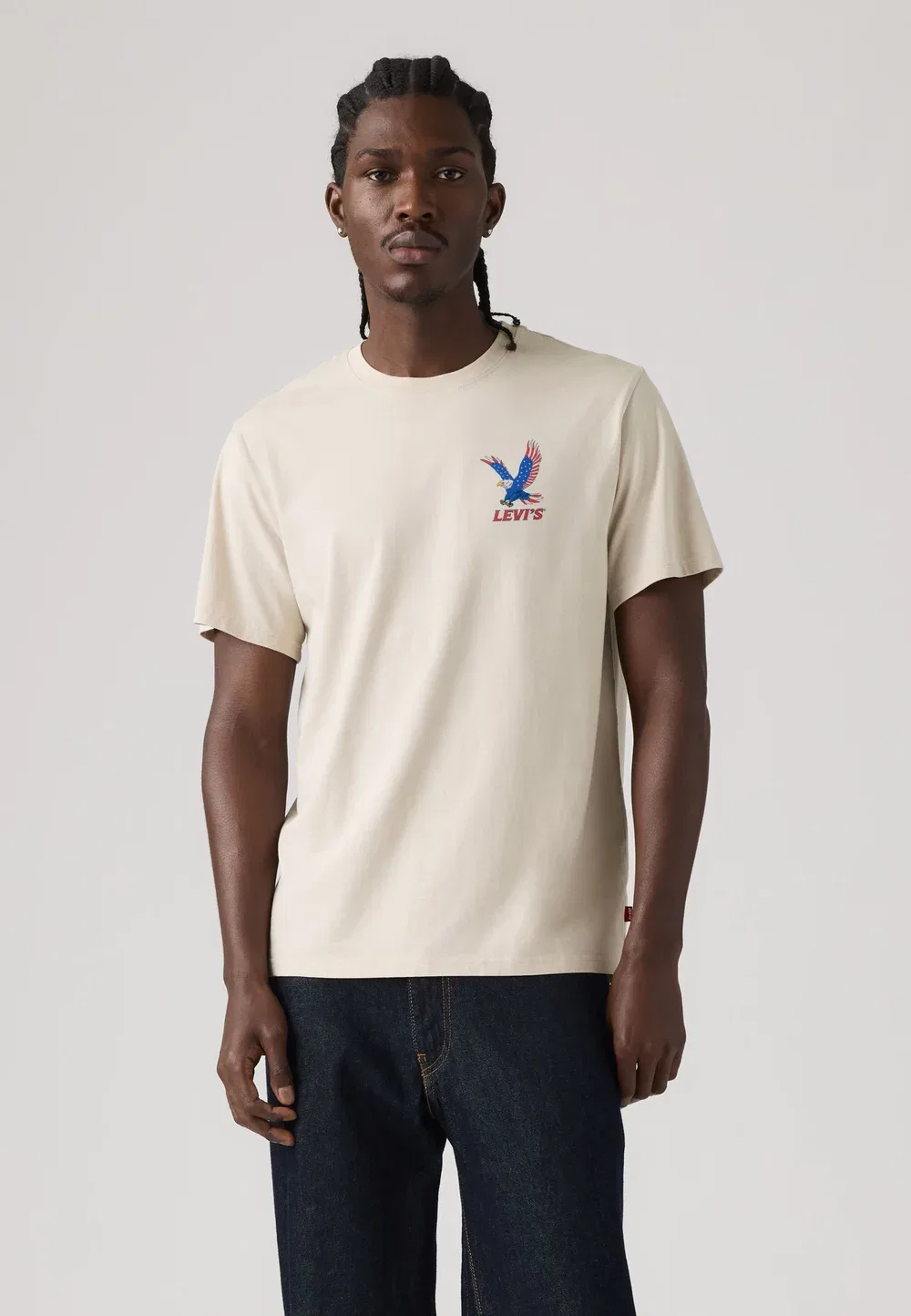 Футболка свободного кроя с принтом Levi'S, Egret — фото 2