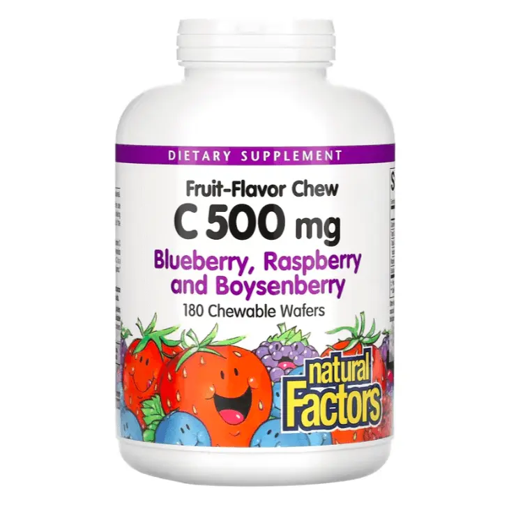 

127 Витамин C Natural Factors 500 мг, 180 жевательных таблеток