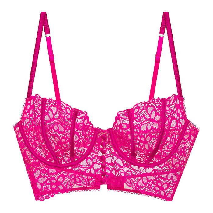 

Бюстгальтер Victoria's Secret For Love & Lemons Butterfly Lace Underwire, розовый