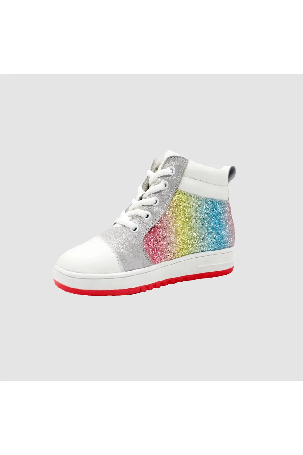 Детские кроссовки адаптивные высокие Rodeo DrD Kids Footwear, White Multi Sparkle — фото 4