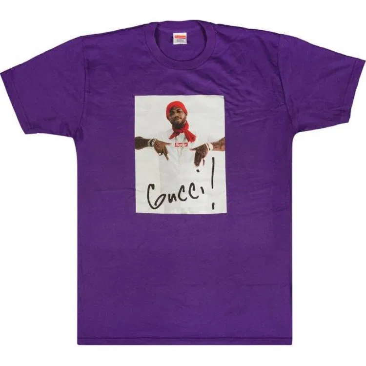 Мужская футболка с принтом Gucci Mane Supreme, Черный