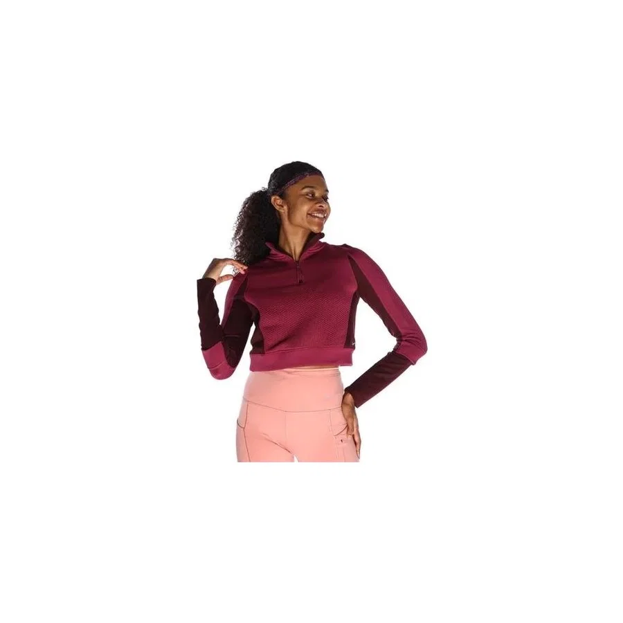 Женский свитшот с капюшоном и 1/4 замком Therma-Fit Adv City Ready Nike, Оливковый