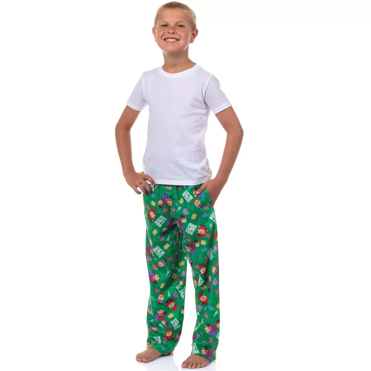 Детские пижамные штаны для мальчиков с принтом Minions Best Gift Ever INTIMO, Green — фото 2