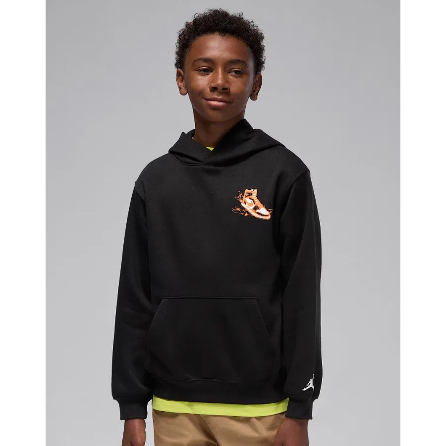 Детский свитшот с капюшоном Nike Jordan Air Jordan Has Landed, Черный