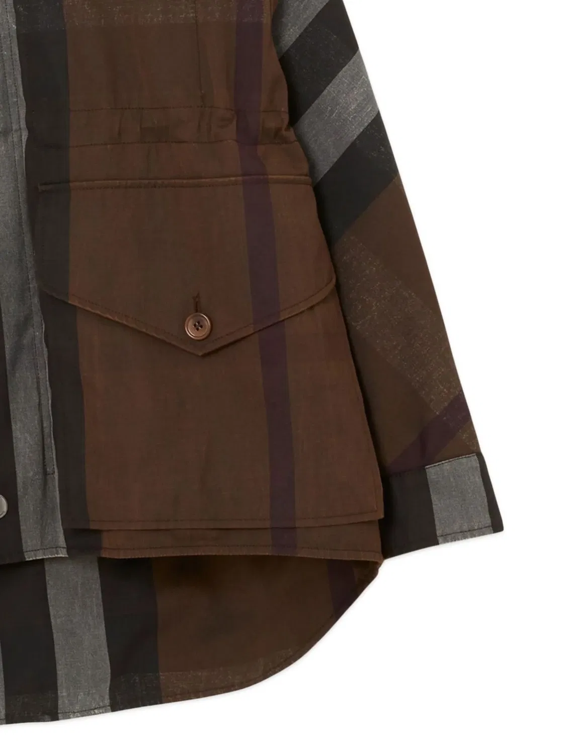 Burberry Куртка с Принтом В Клетку Коричневого Цвета — фото 2