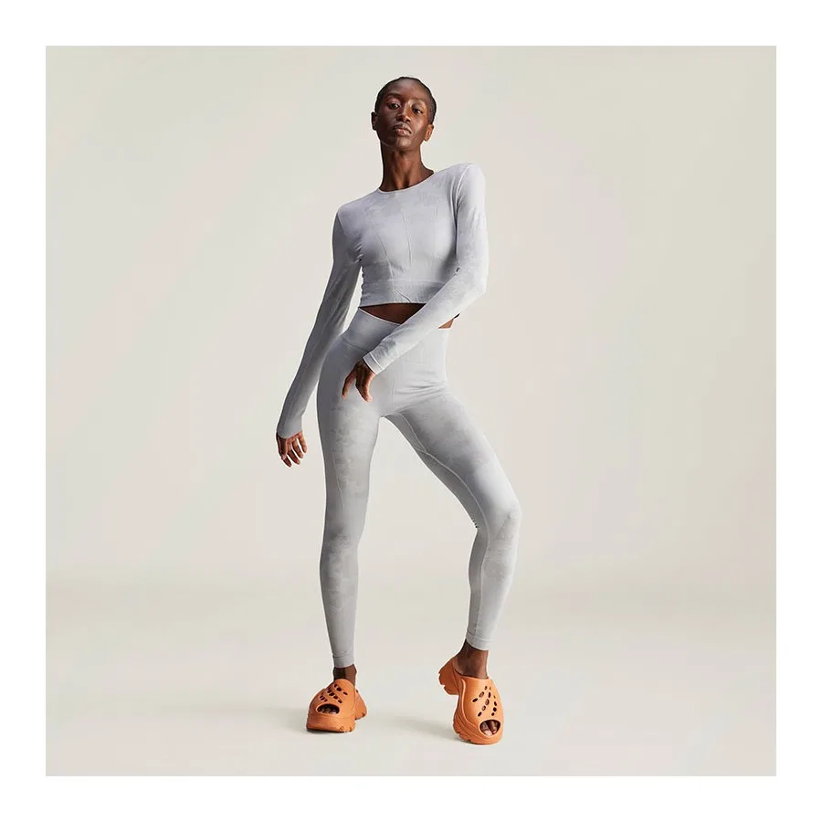 Женская футболка с длинным рукавом из переработанного нейлона adidas aSMC TST S LS, Серый — фото 2