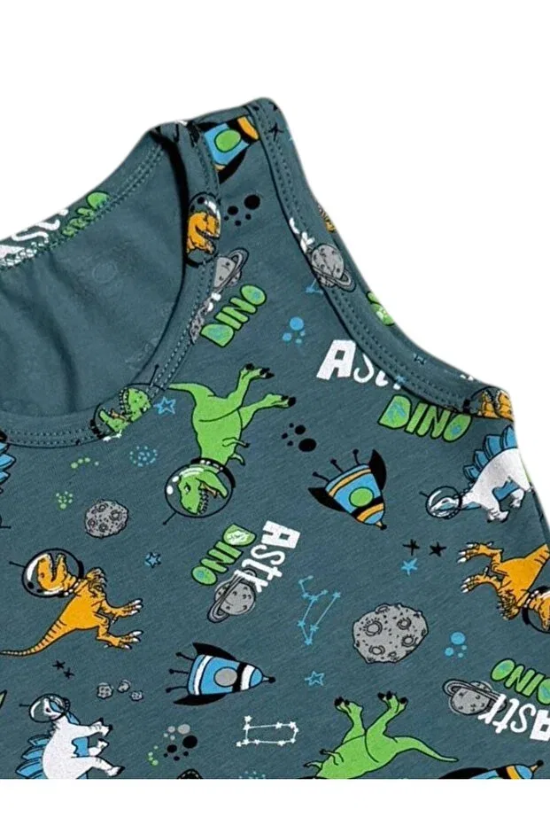 Детский комплект нижнего белья для мальчиков хлопковый Elmas Kids, Green — фото 2