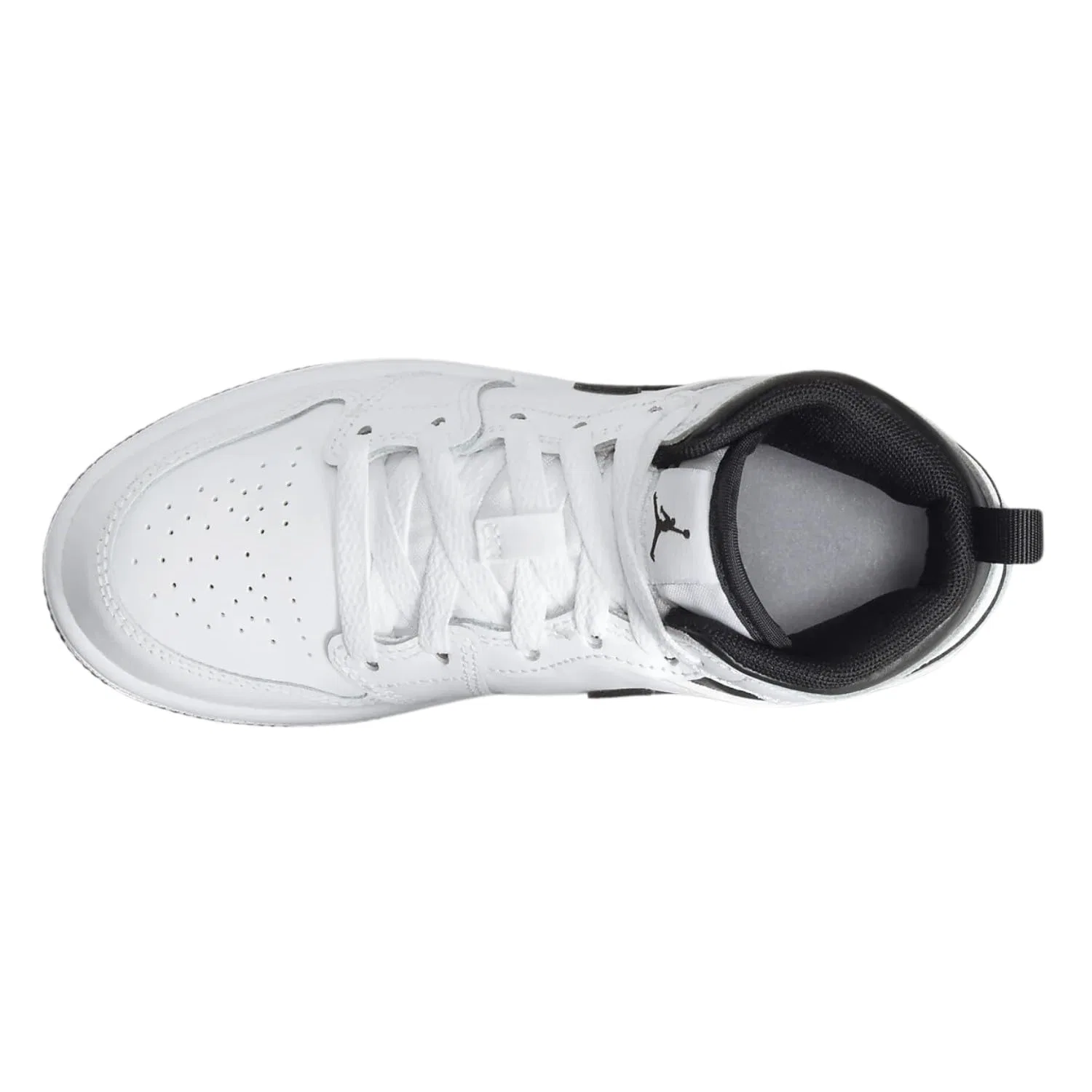 Детские кроссовки для мальчиков с закрытым носком Jordan 1 Mid (Ps) NIKE, White Black White Black — фото 3