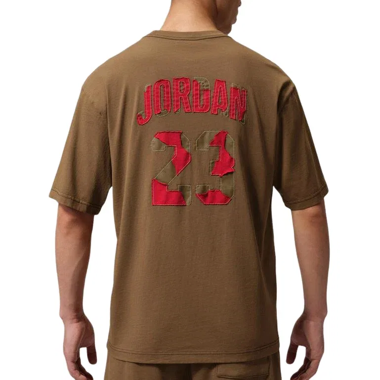 Мужская футболка с принтом Air Jordan T-Shirt, коричневый — фото 3