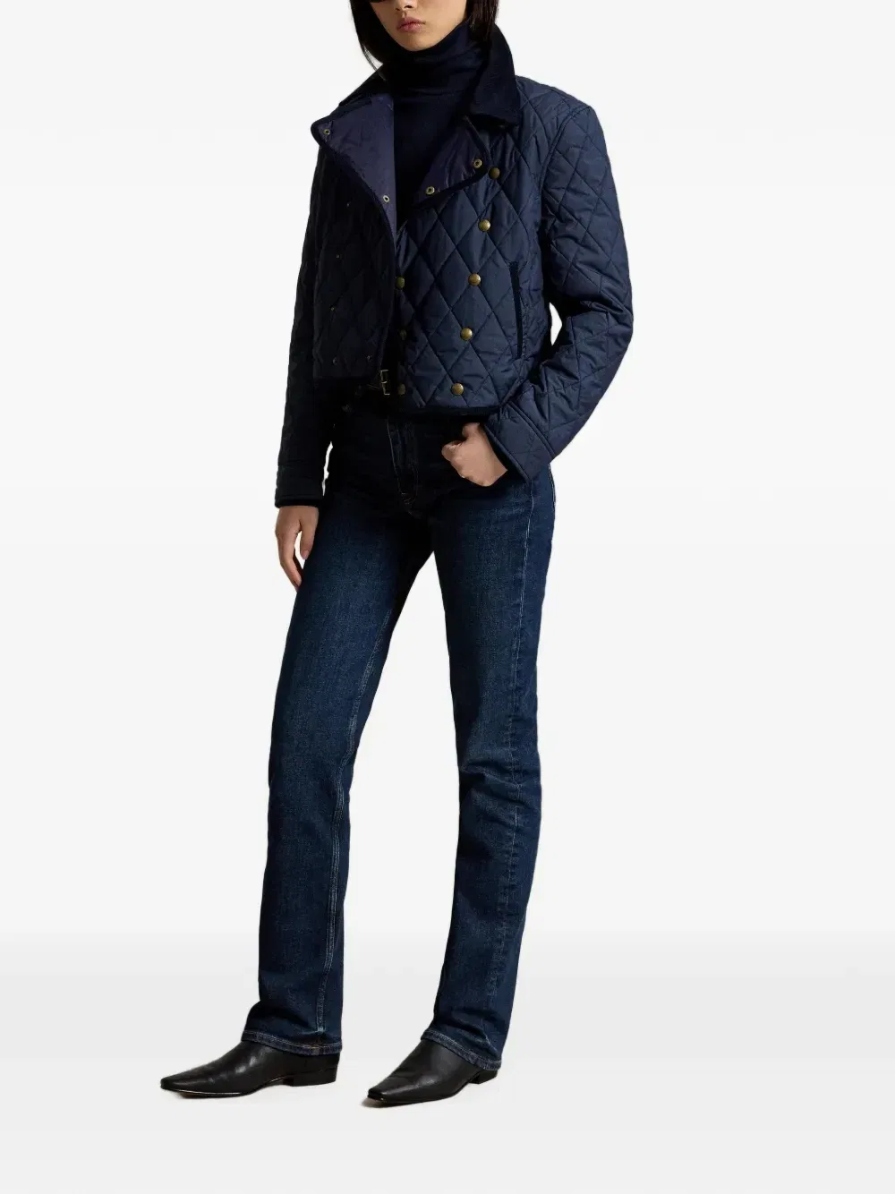 Двубортная стеганая куртка POLO RALPH LAUREN, синий — фото 2