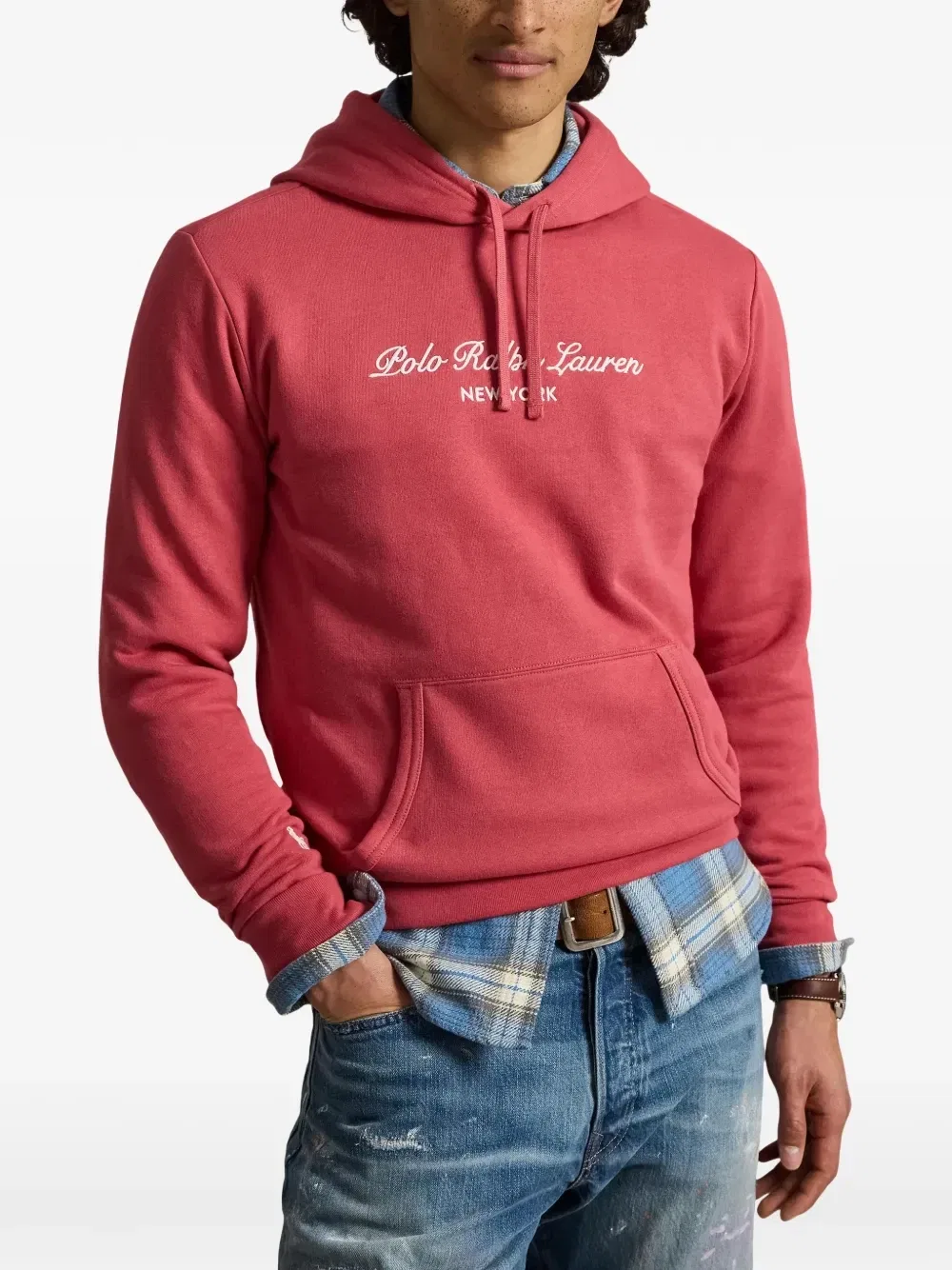 Худи с кулиской и логотипом Polo Ralph Lauren, красный — фото 3