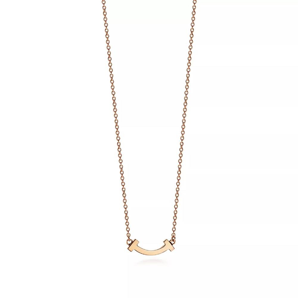 Кулон с цепочкой Tiffany & Co. Smile, розовое золото