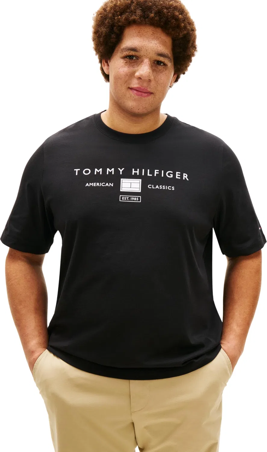 Мужская футболка с принтом BT-Brand Love Mono Stack Tee Tommy Hilfiger, Black