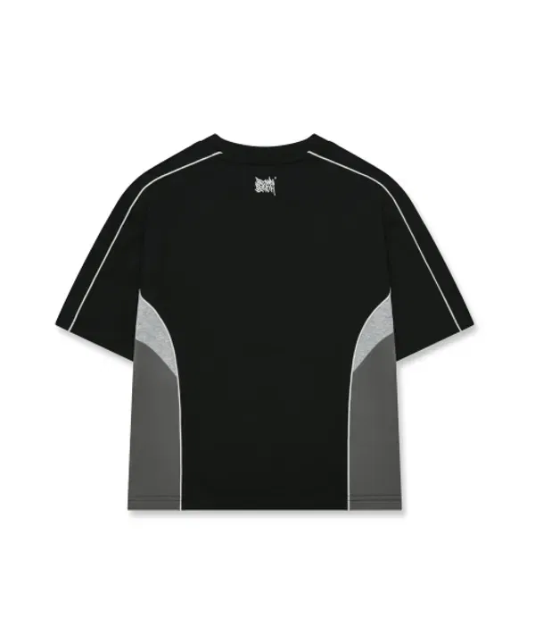 Футболка детская с быстросохнущей тканью, Kids quick drying block tee, Brownbreath Kids, черный — фото 3