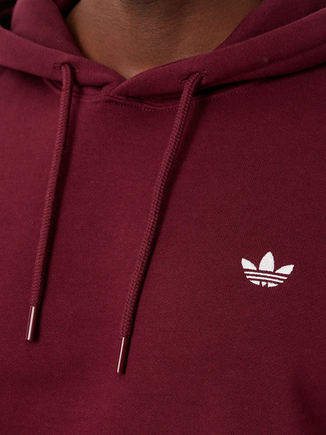 Мужская толстовка стандартного кроя Trefoil Essentials Adidas, темно-красный — фото 4