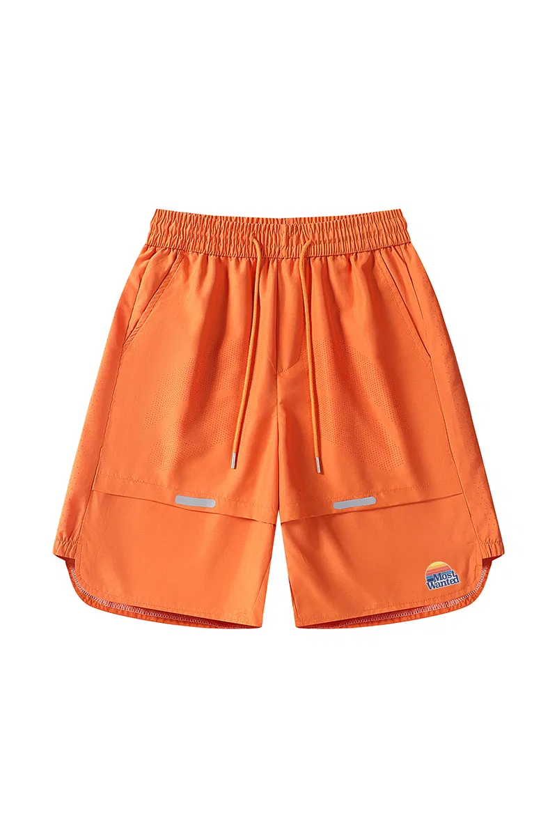 Детские шорты в стиле хип-хоп Unisex Moderate MostwantedLab, Orange Yellow