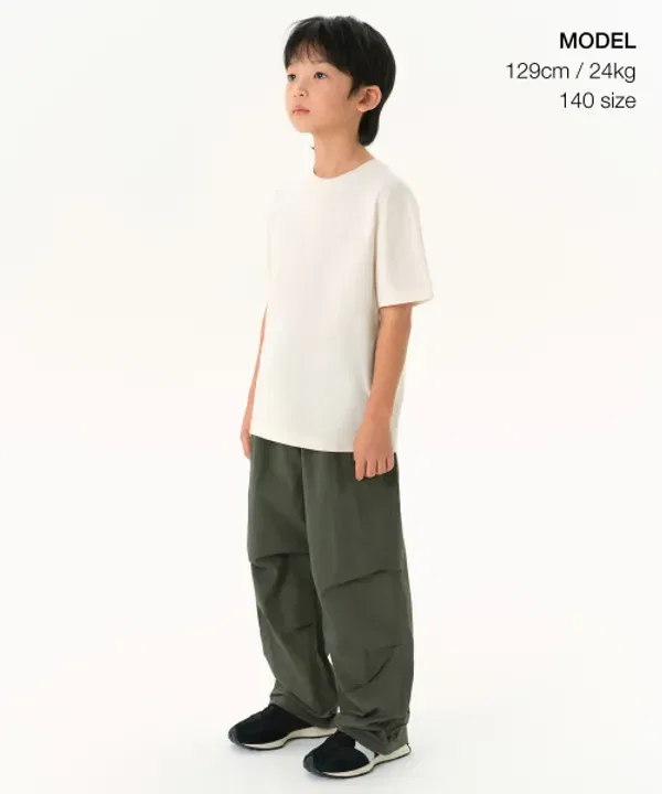 Джоггеры на резинке из нейлона, Musinsa Standard Kids, sage green — фото 2