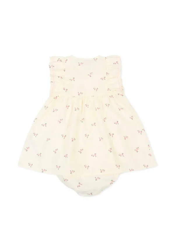 Комплект из платья-рубашки и шорт хлопковый Vestiti set - shirt dress Petit Bateau, Ivory, слоновая кость — фото 3