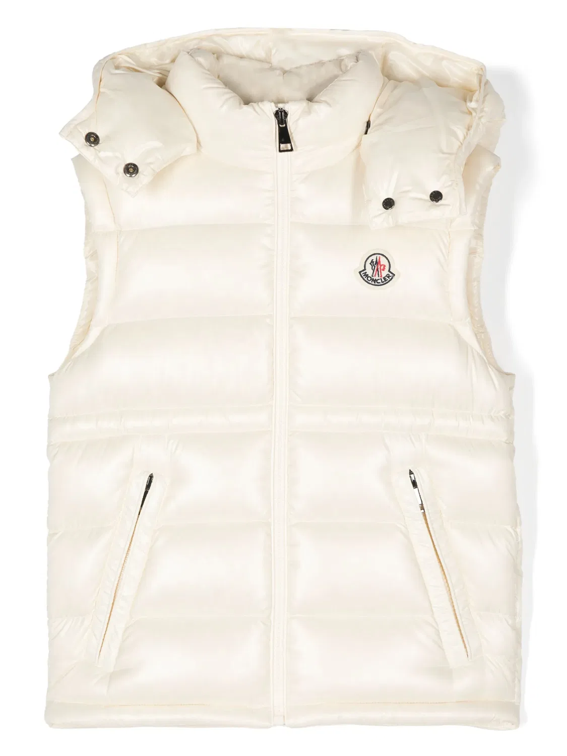 Гилетка с Отстегивающимся Капюшоном Moncler, белый