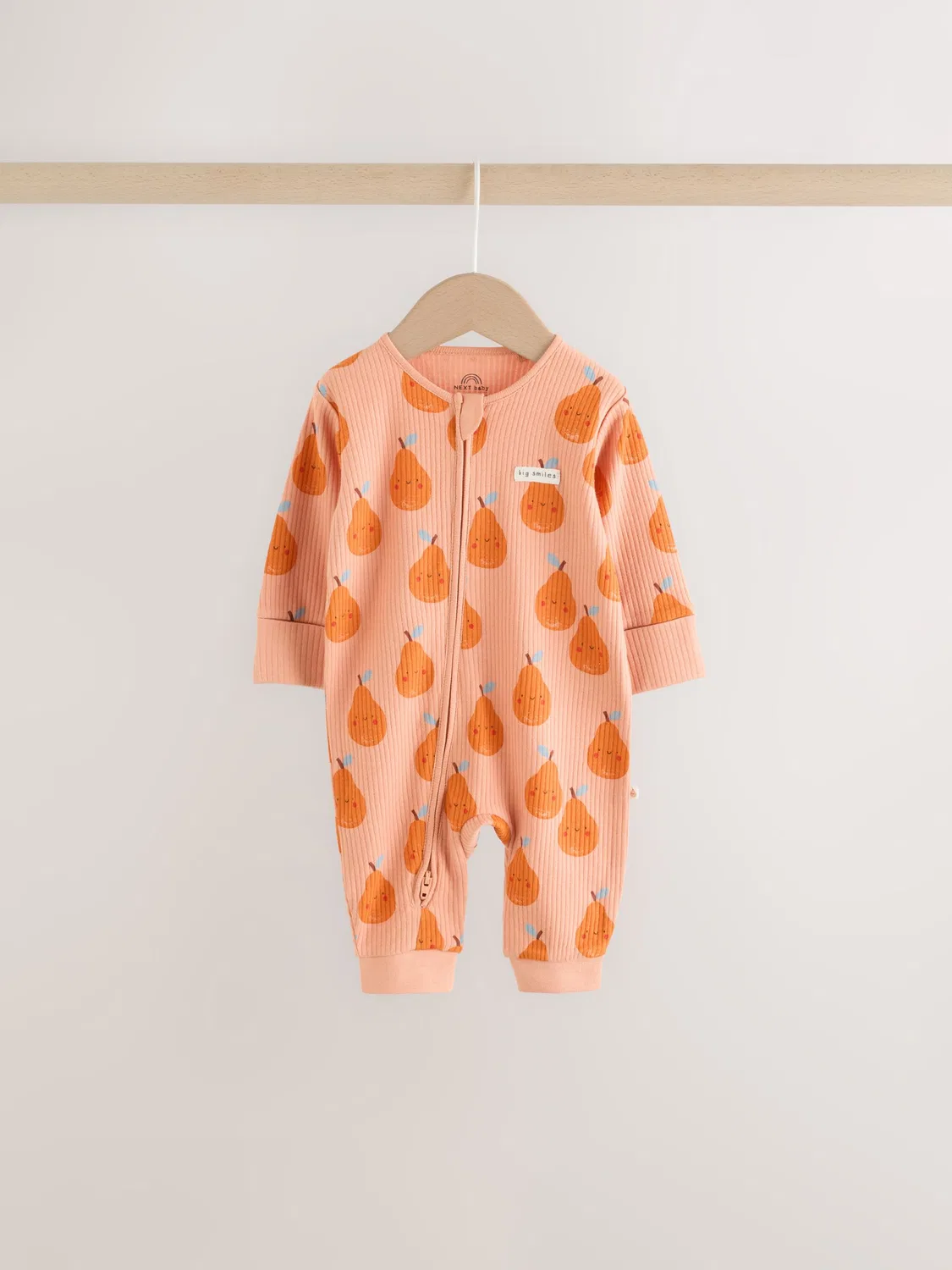 Next Детские пижамы Bright Fruits с двусторонней молнией, 3 шт. (0-3 года) — фото 4