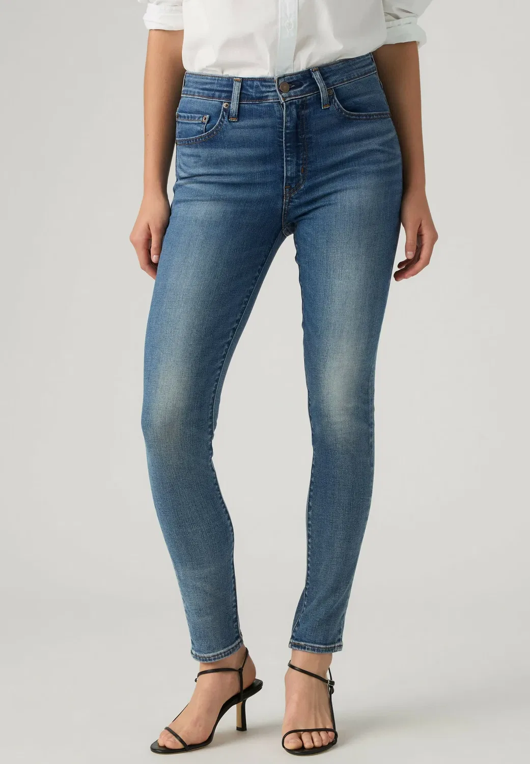 721 джинсы с высокой посадкой и зауженным кроем Levi'S, Cool Secret Bench - Med Indigo - Worn In