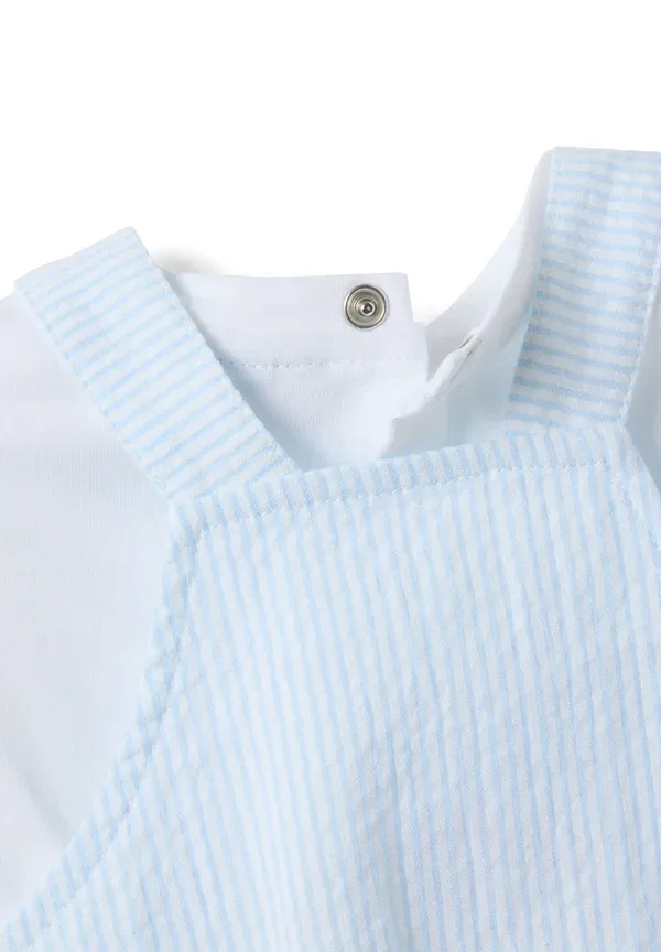 Комплект из боди и штанов с полосками, хлопок, Ovs, белый, Light Blue — фото 3