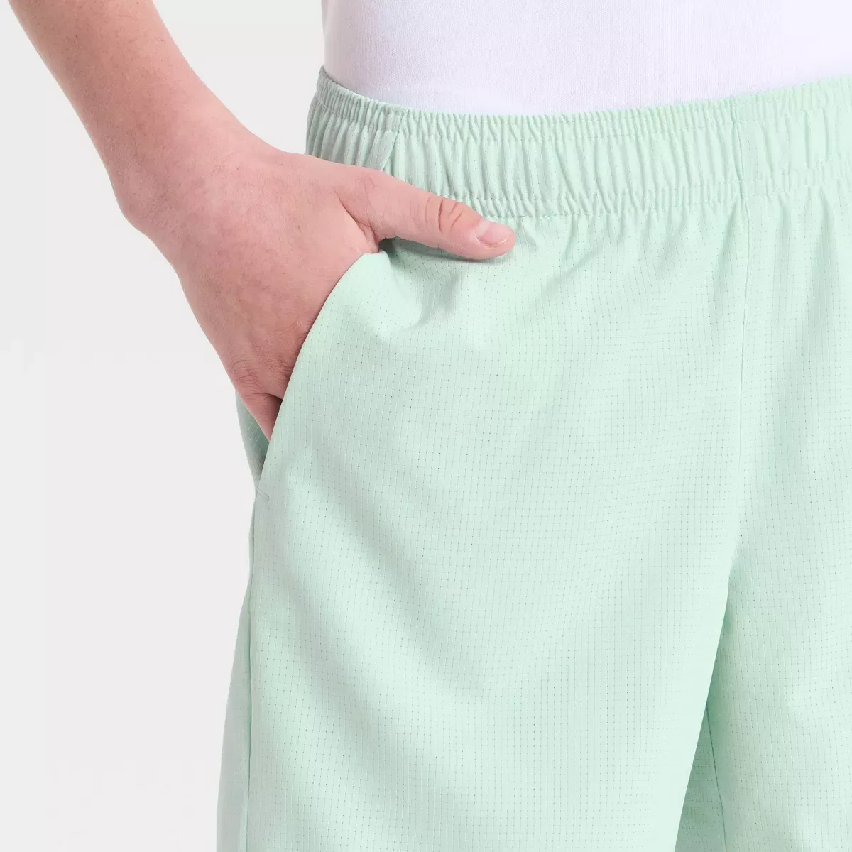 Детские шорты для мальчиков текстурированные All In Motion KIDS PERFORMANCE, Light Teal Green — фото 3