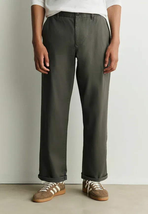 Брюки из стрейч-хлопка, Stretch chinos, Next, Mottled New Light Grey, светло-серый