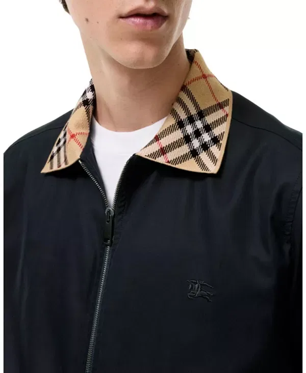 Мужская куртка из габардина Harrington Glenfields Burberry, темно-синий — фото 3