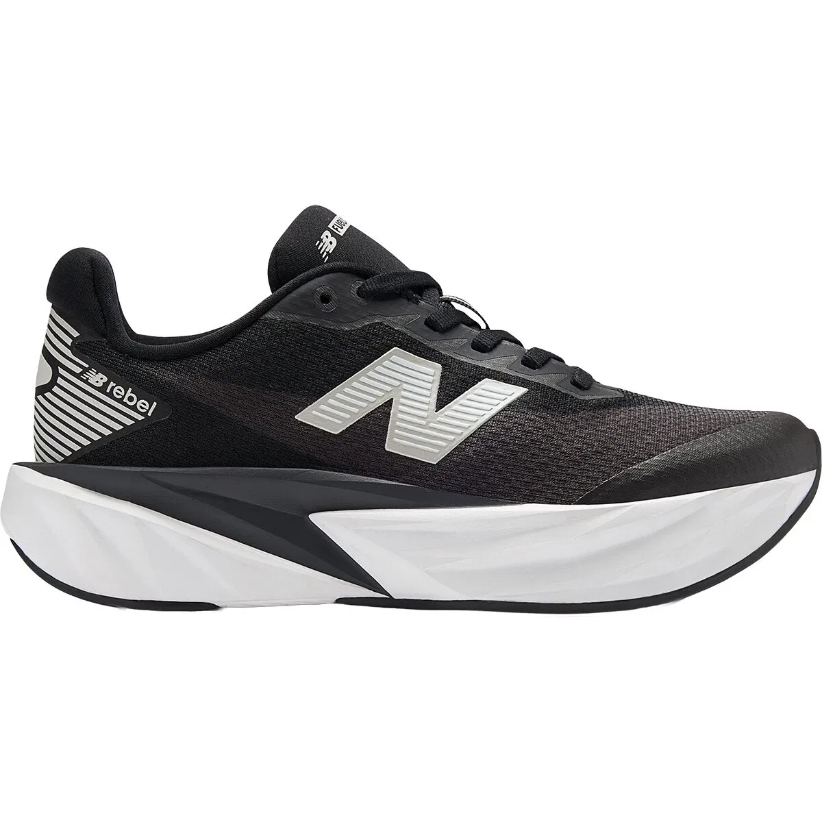 Детские кроссовки для мальчиков с амортизацией FuelCell Rebel New Balance, Black/White