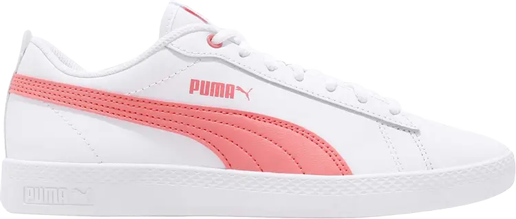 Кроссовки Puma Wmns Smash V2 Shell Pink, белый