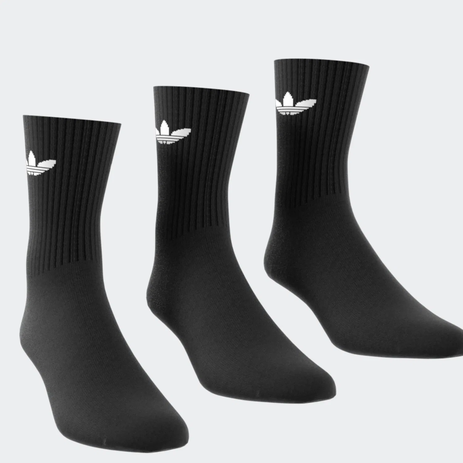 Мужские носки с логотипом Trefoil Adidas Originals, Black — фото 2