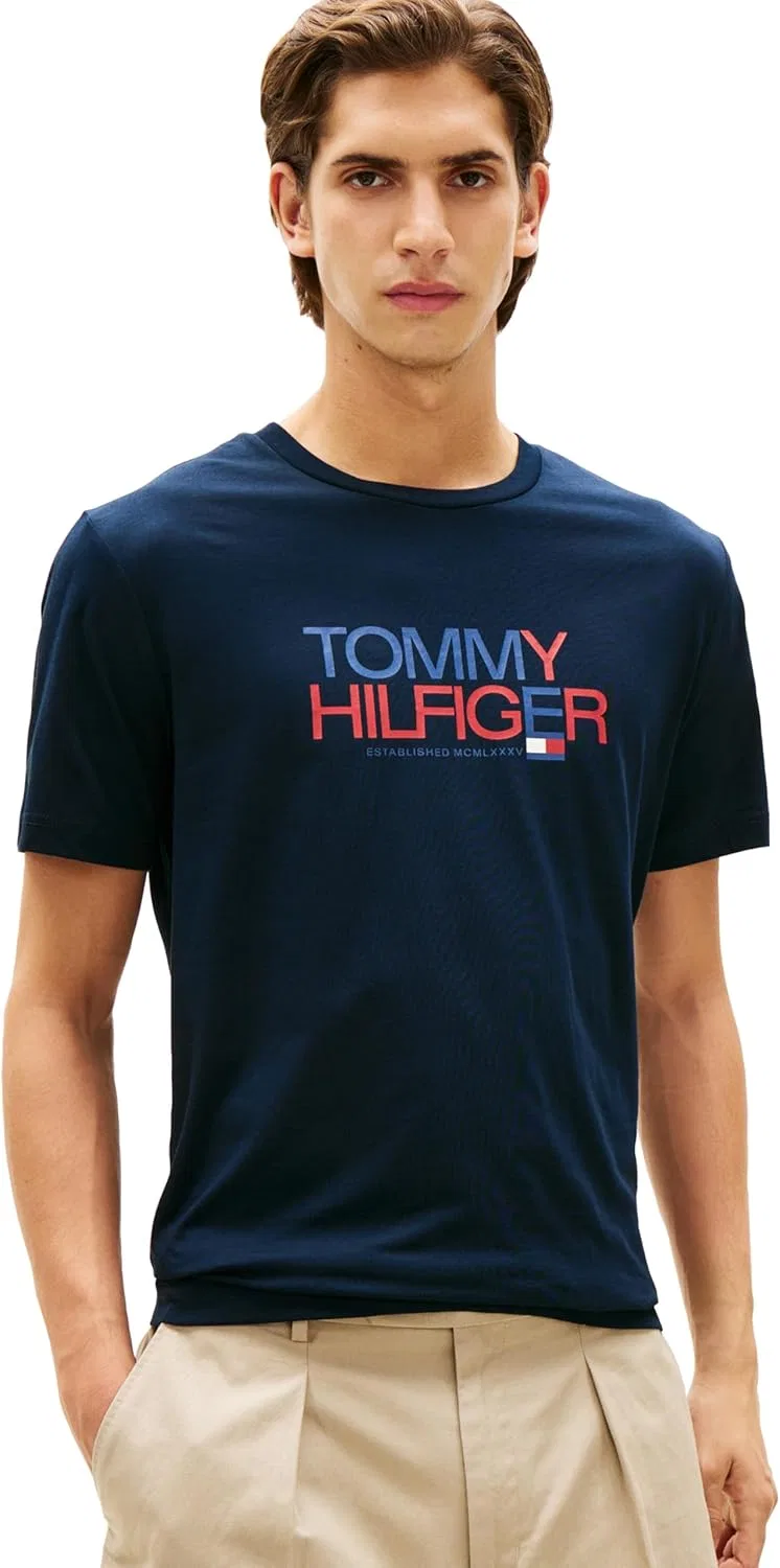 Мужская футболка с логотипом Tommy Hilfiger, Desert Sky