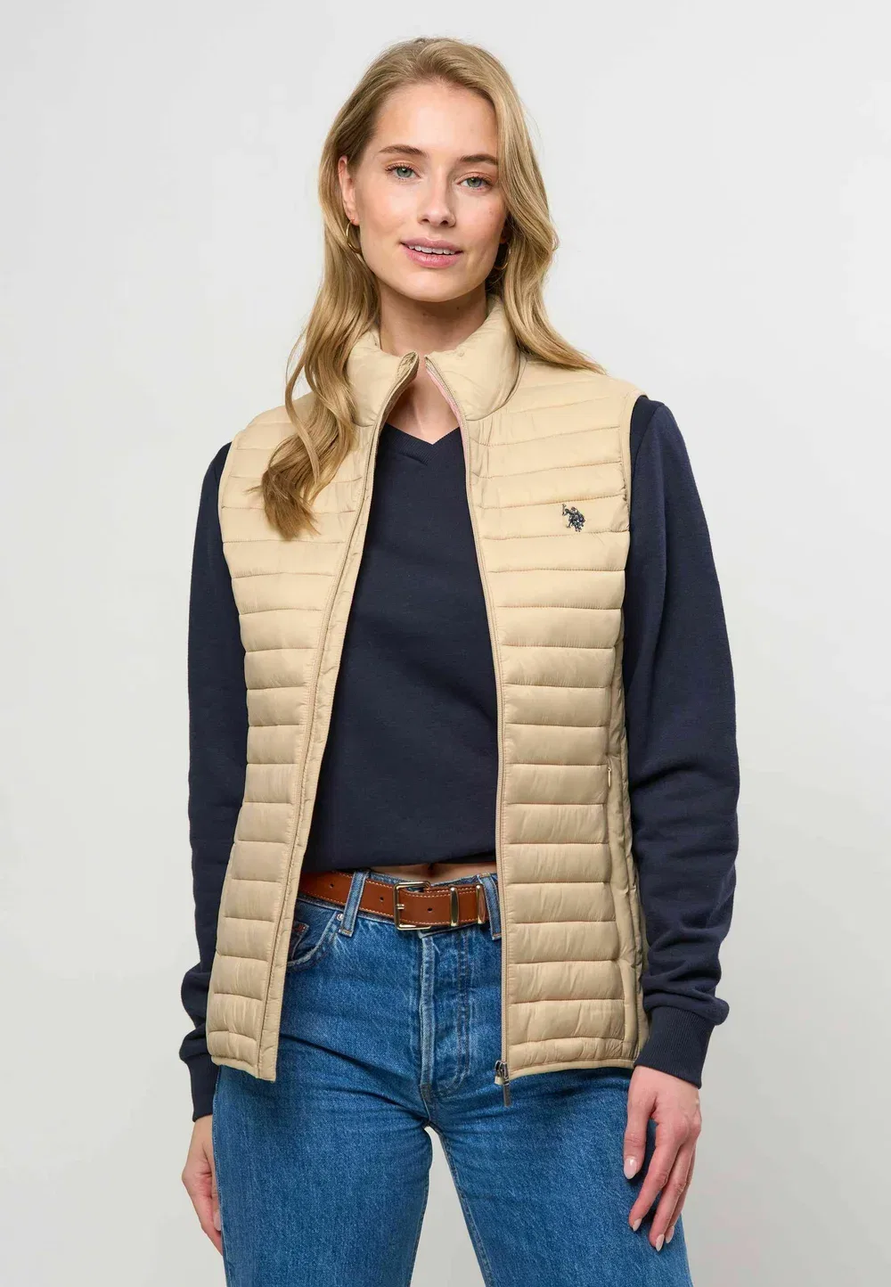Увджилл Вест - жилет U.S. Polo Assn., White Pepper