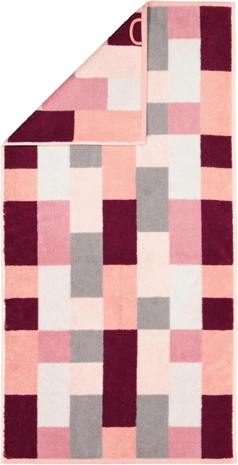Полотенце для рук Cawö Shades Karo 6236 Berry, 100% хлопок, 30x50 см