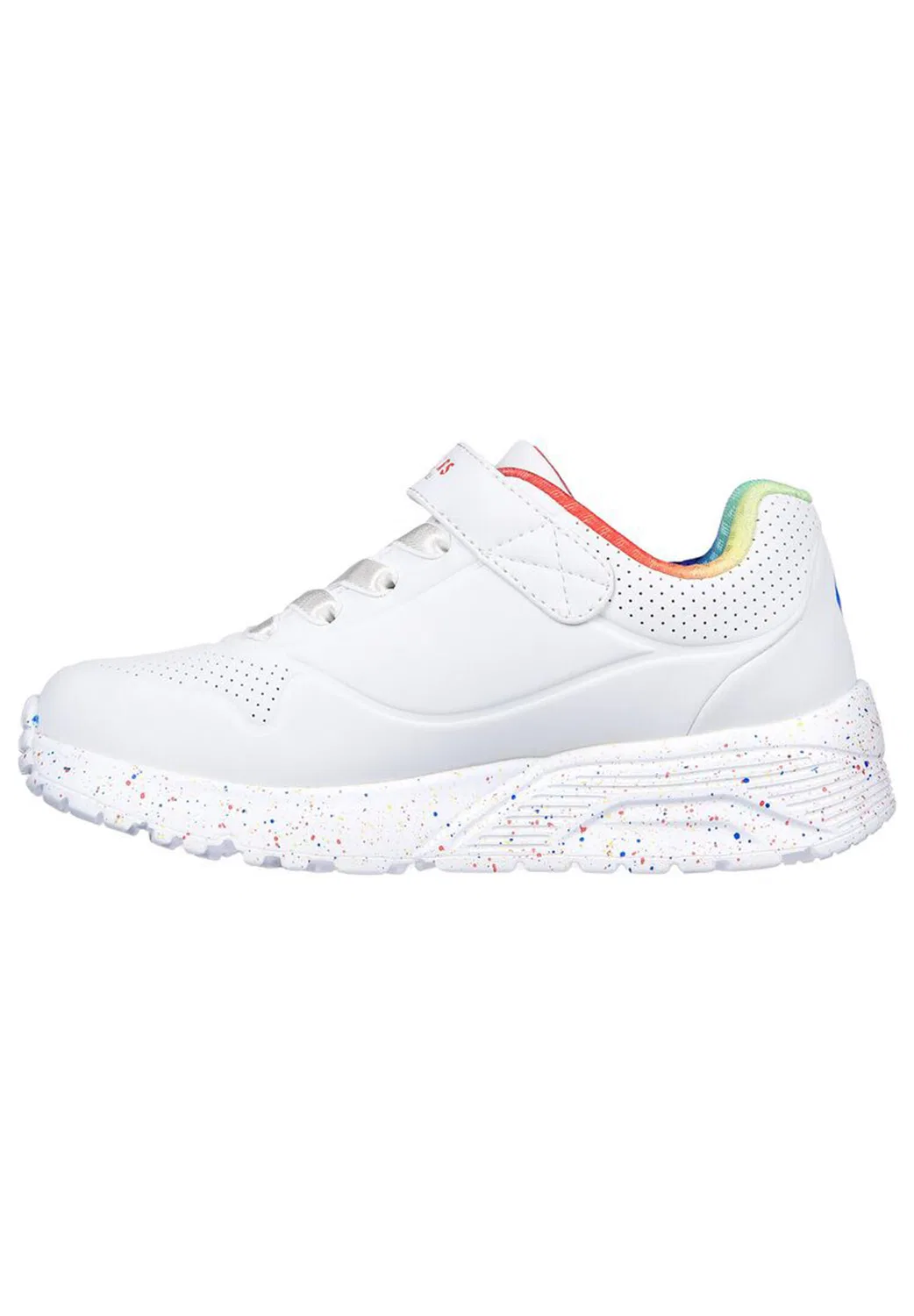Детские кроссовки с принтом Uno Lite Rainbow Specks Skechers, Weiß — фото 2