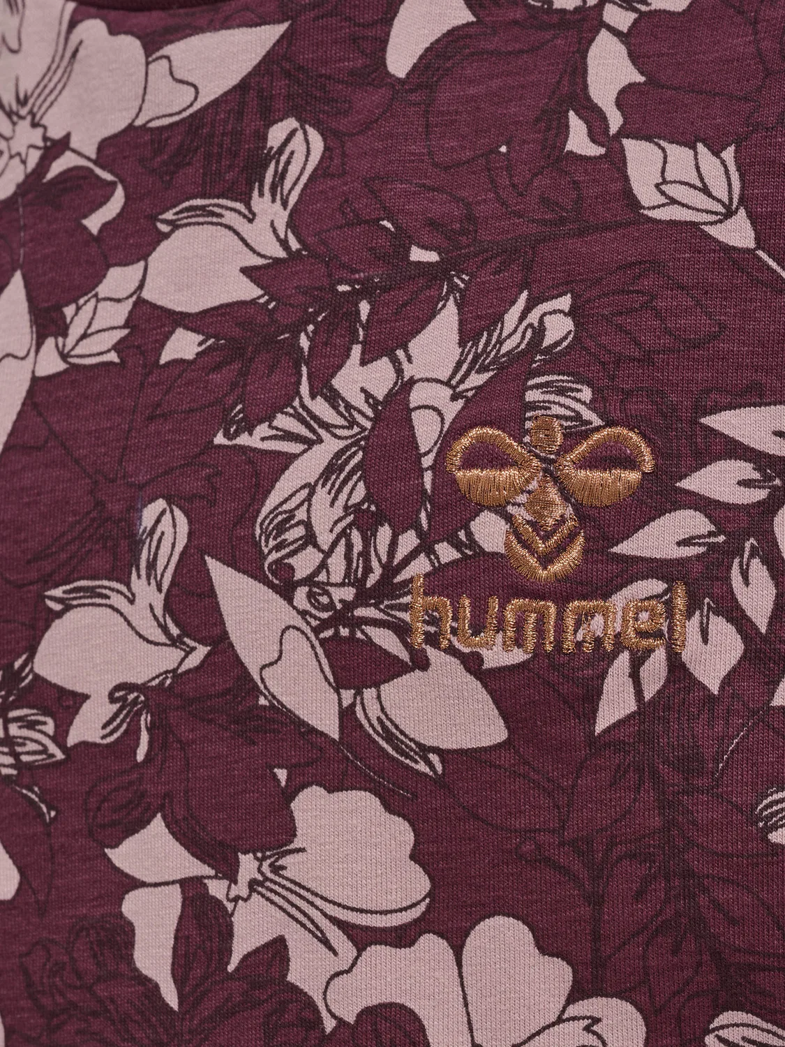Детская футболка с принтом Hmlhazel Hummel, Violett Bordeaux Altrosa — фото 3