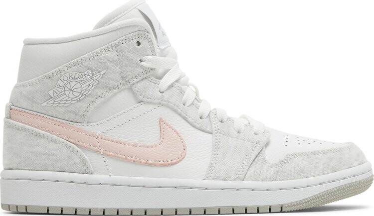 Кроссовки Wmns Air Jordan 1 Mid SE Light Iron Ore, белый