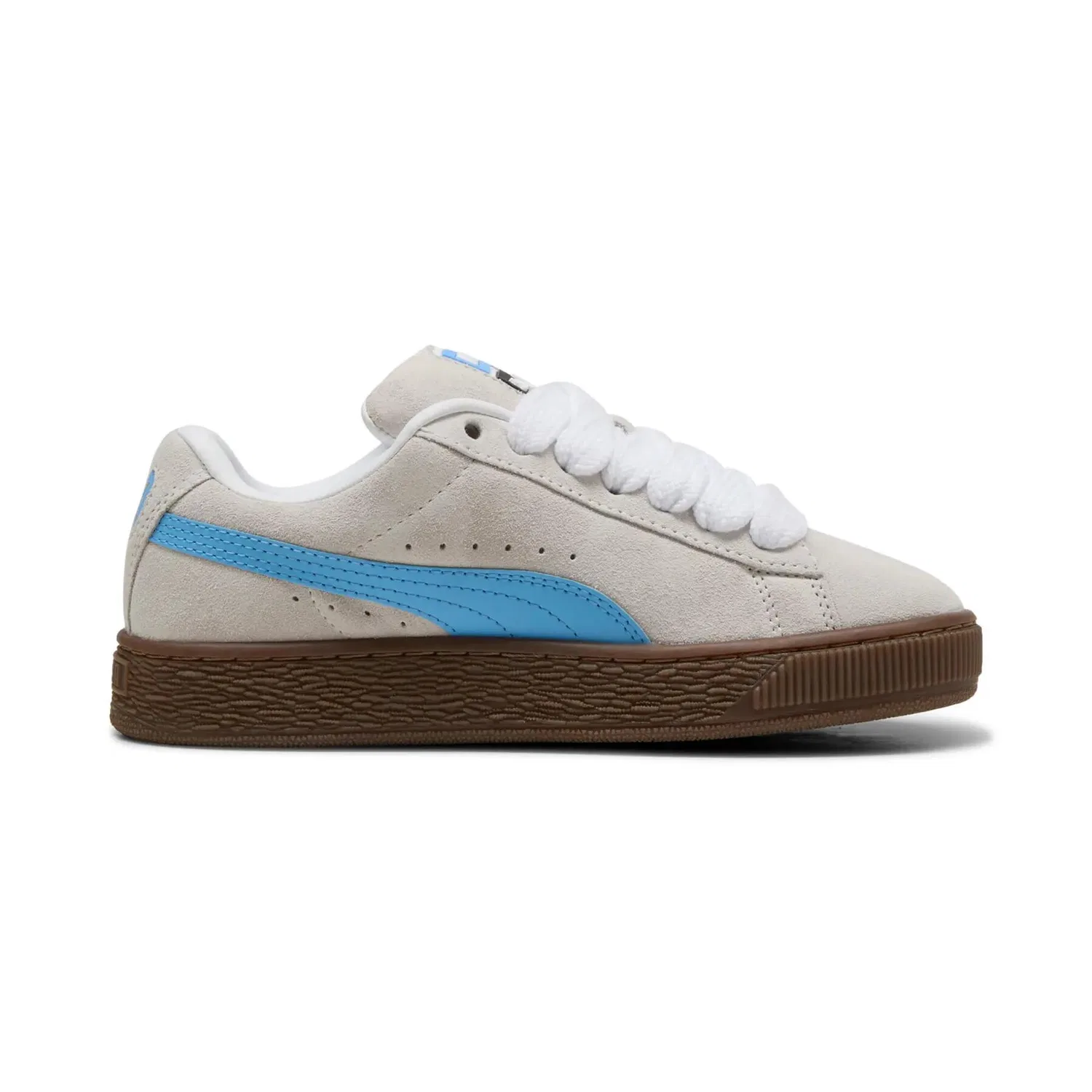 Детские кроссовки с увеличенной подошвой Suede XL Puma, Weiss Gletscherblau — фото 3