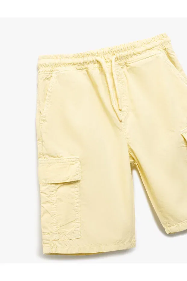 Детские шорты для мальчиков джинсовые Basics Koton, Yellow — фото 3