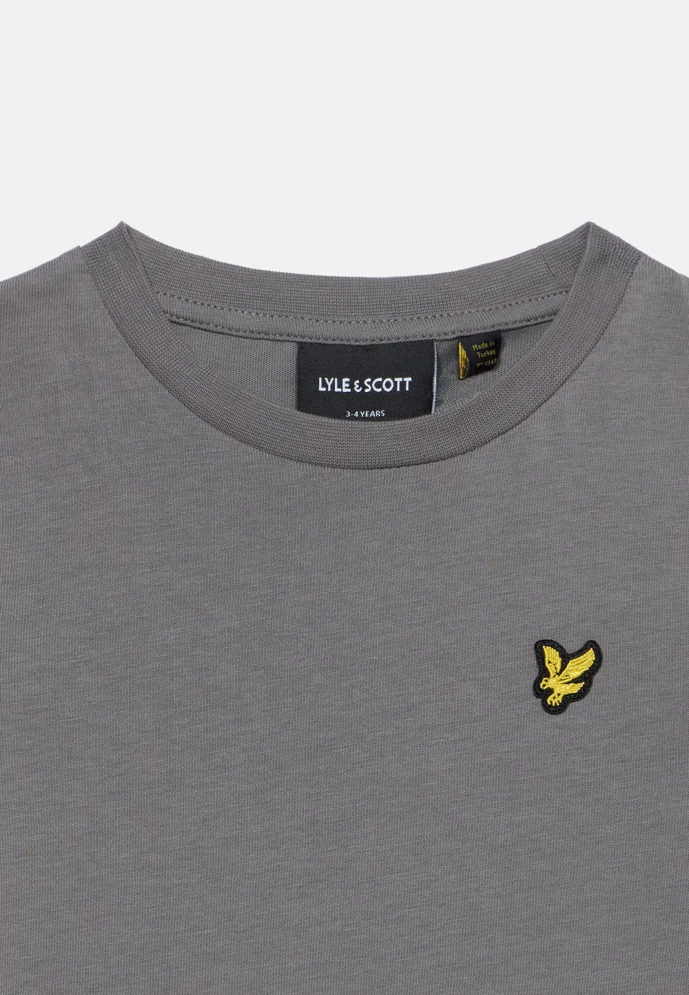 Простая футболка унисекс - базовая модель Lyle & Scott, Mid Grey — фото 3
