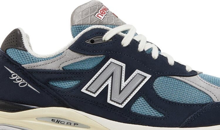 Кроссовки New Balance Teddy Santis x 990v3 Made in USA 'Navy', синий — фото 3