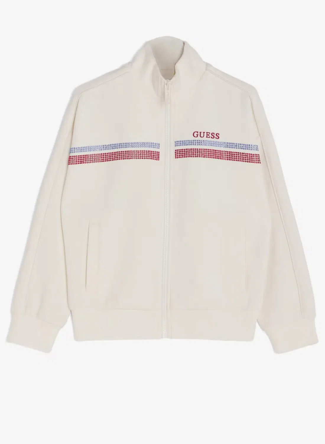 Свитшот на молнии Guess, белый — фото 2