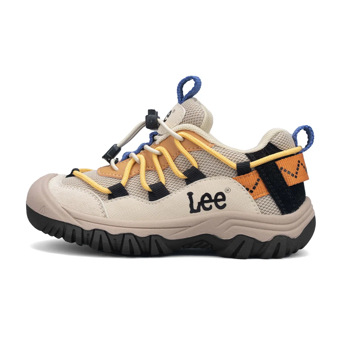 Детские уличные кроссовки из микрофибры и сетки Kids, Lee, Brown Yellow