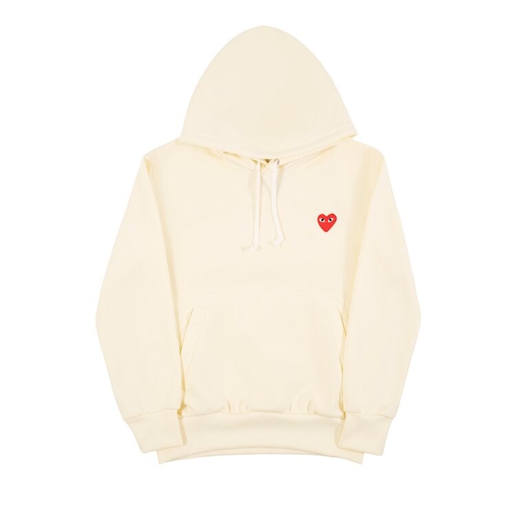 Толстовка Comme des Garçons PLAY Heart Logo Hooded Sweatshirt 'Ivory', белый — фото 2