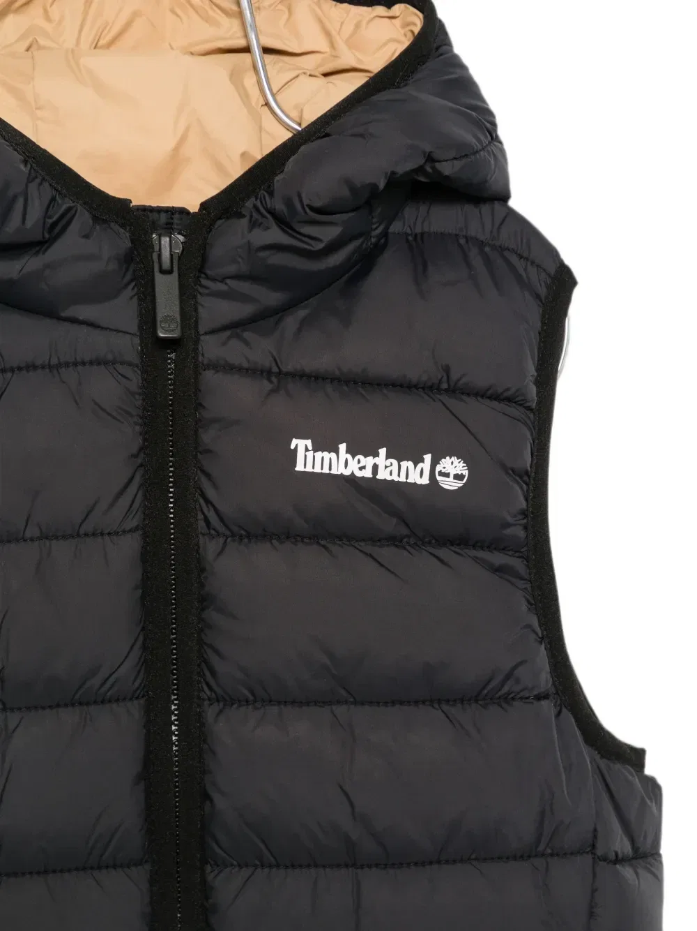 Утепленный жилет с капюшоном Timberland Kids, черный — фото 3