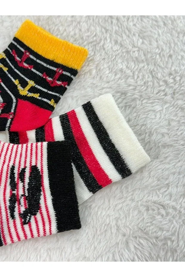 Детский набор носков для мальчиков хлопковый 3-Piece baby boy sock set Moush, Multicolor — фото 2